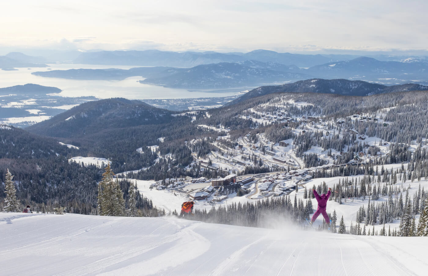 Scenic view of Schweitzer, the perfect place for a selfie.