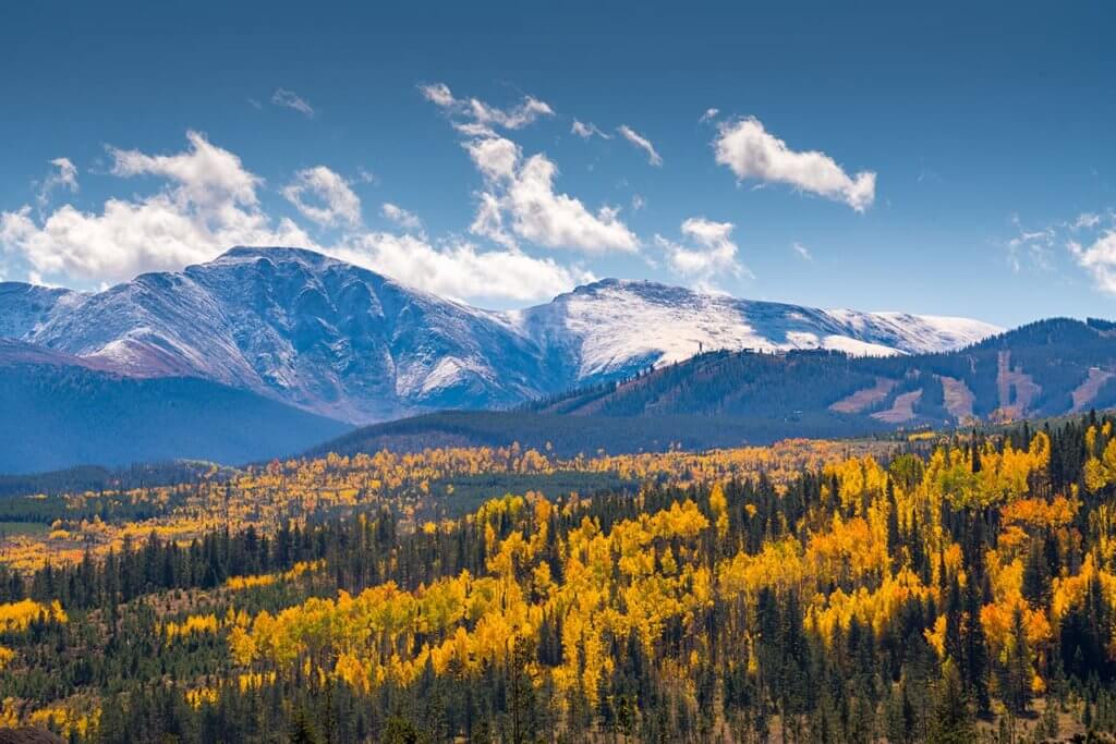 Fall colors with Winter Park Resort in the background