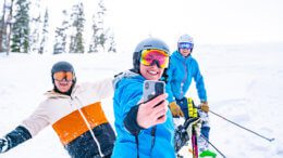 Taking a selfie on the hill at Winter Park