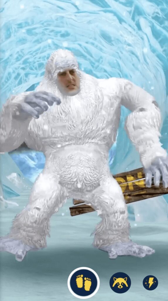 Yeti Yolo screenshot for Ikon Pass AR Filters