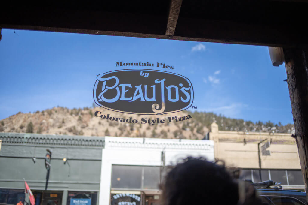 View out the window at BeauJo's pizza in Idaho Springs