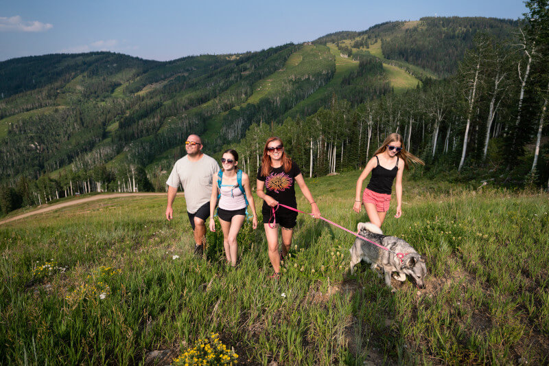 Group of people hiking.