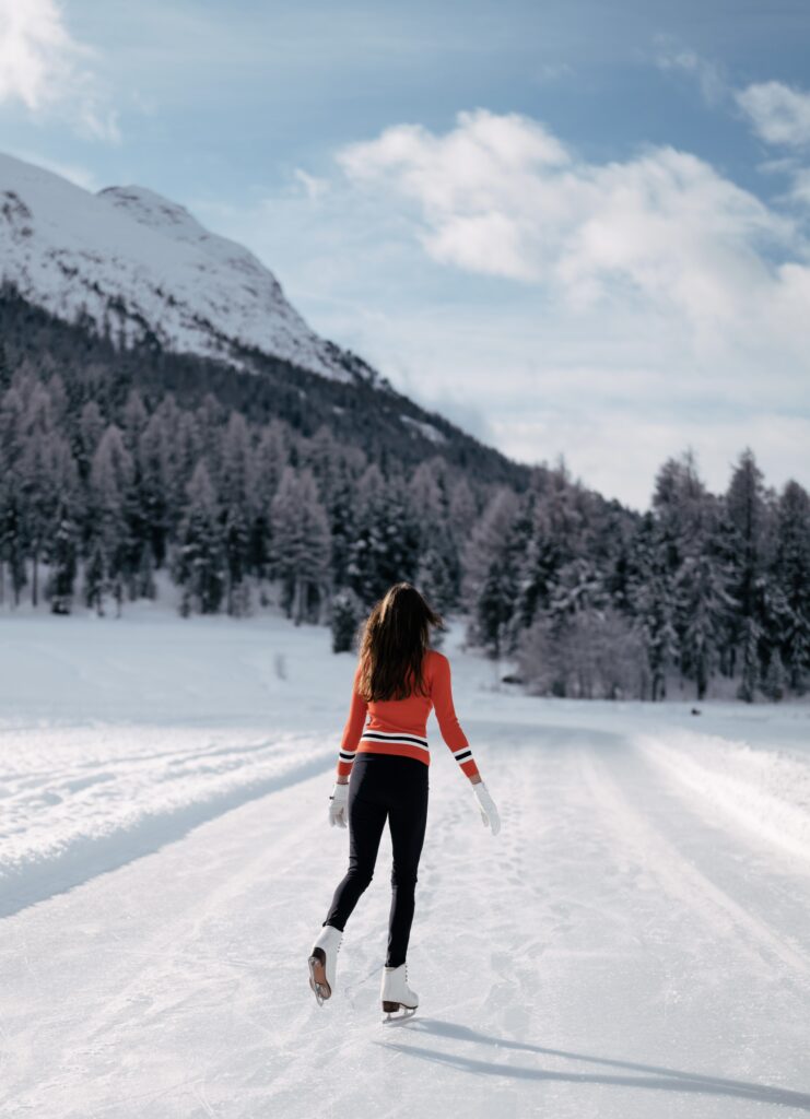 woman ice skating at st moritz.