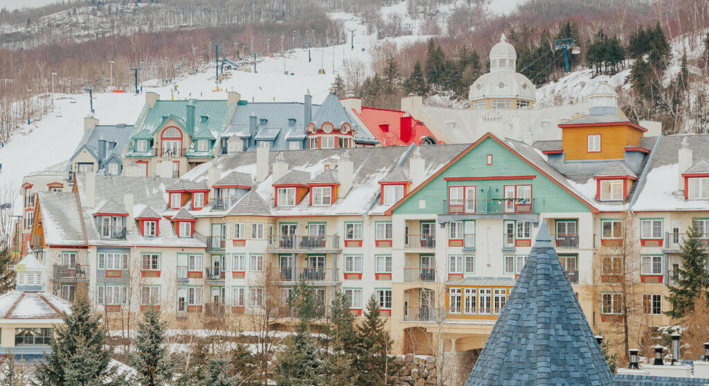View of Tremblant's European-style village, full of French flair