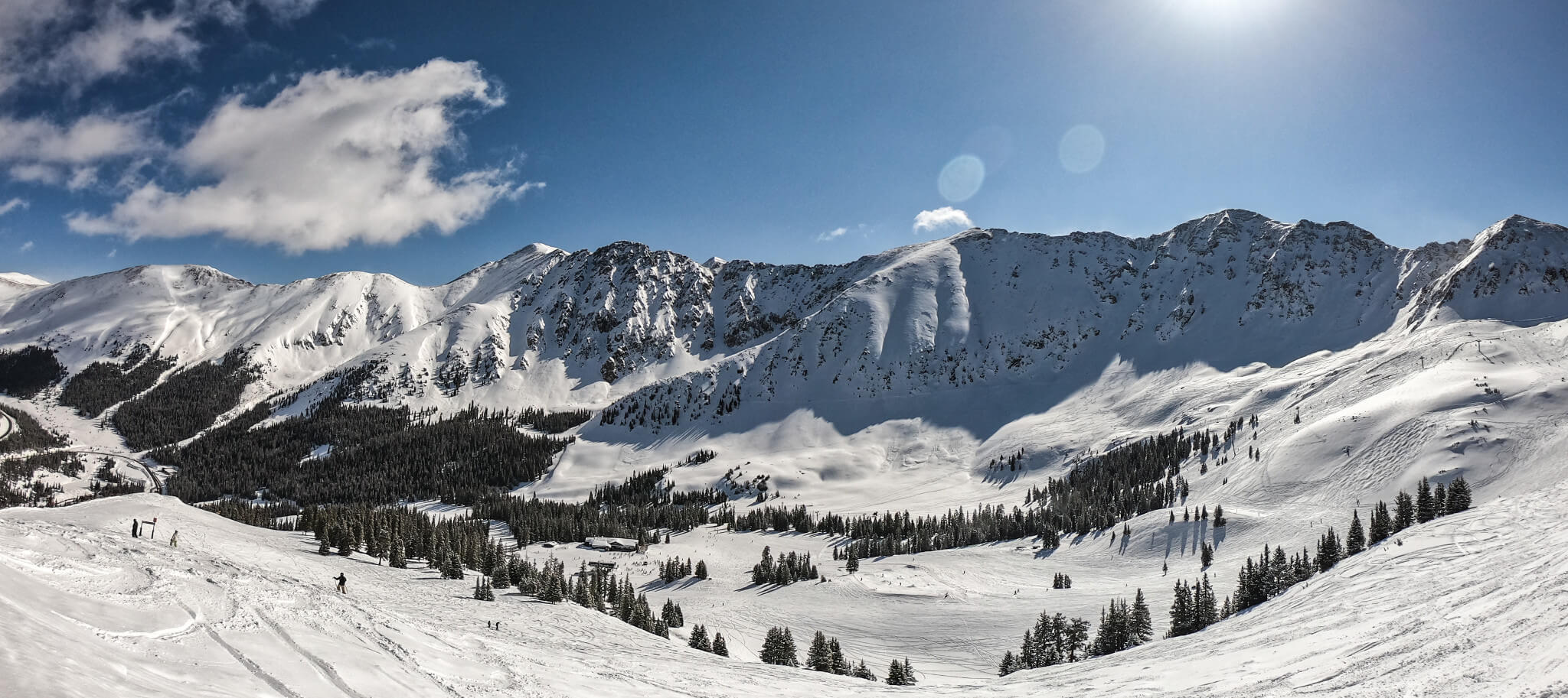 Scenic view of Arapahoe Basin Ski Area in Colorado. What's New on the Ikon Pass
