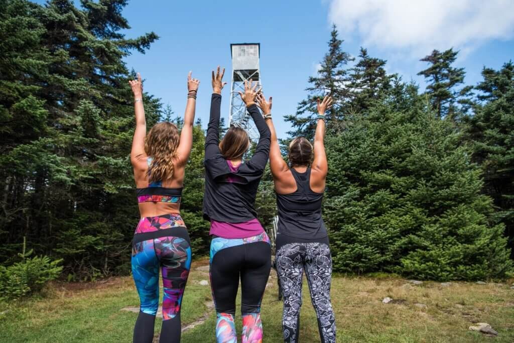 Hiking at the Fire Tower at Stratton, a popular East Coast summer mountain activity