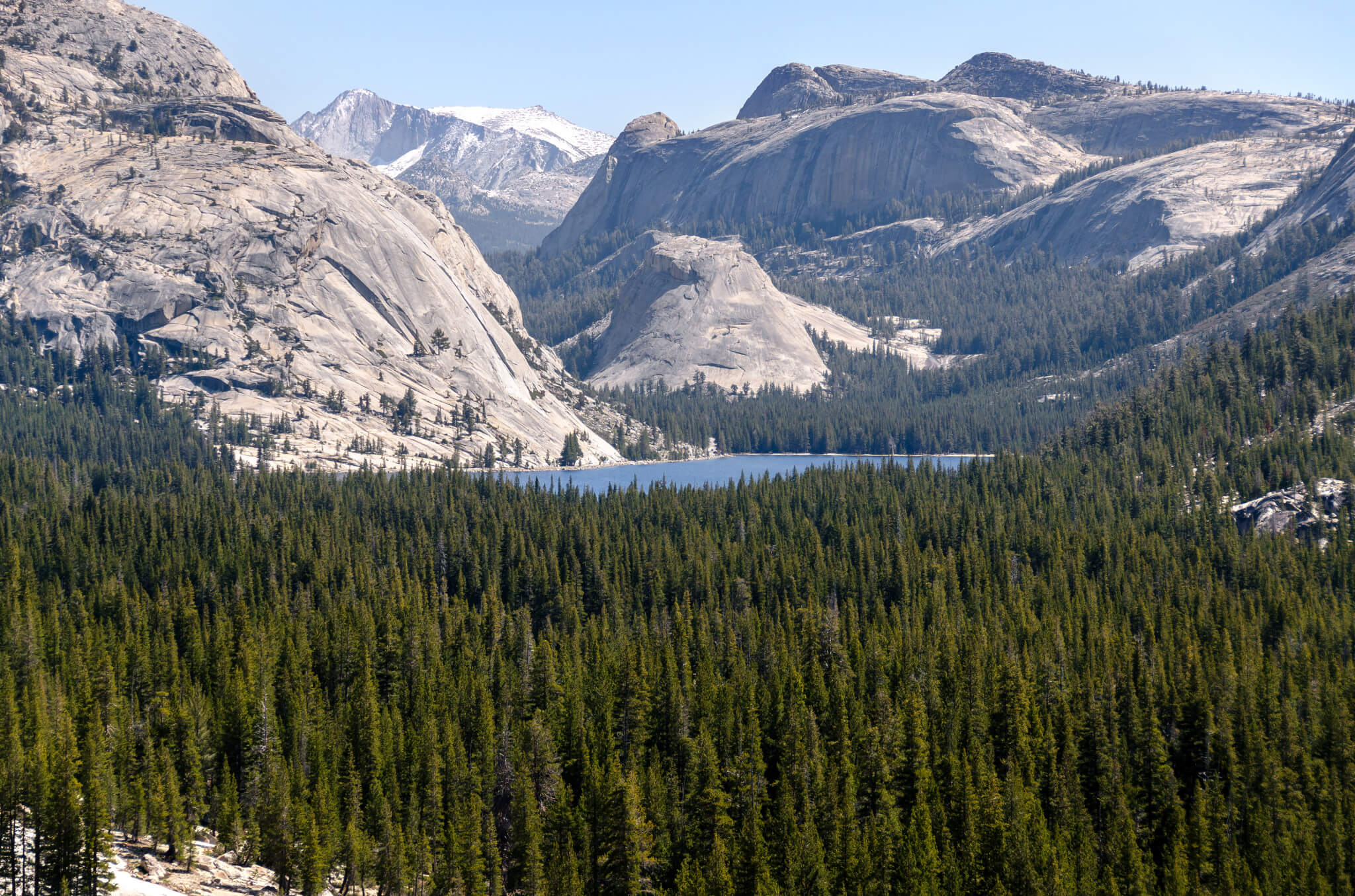 Tenaya Lake on Tioga Pass in Yosemite National Park in California
